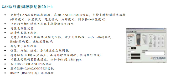 全數(shù)字CAN總線(xiàn)型伺服驅(qū)動(dòng)器 CD1k